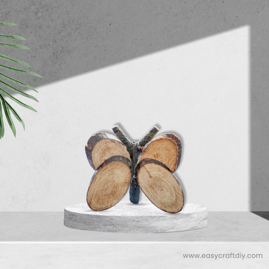 Easy way to make Rustic Wood Slice Butterfly Decoration 